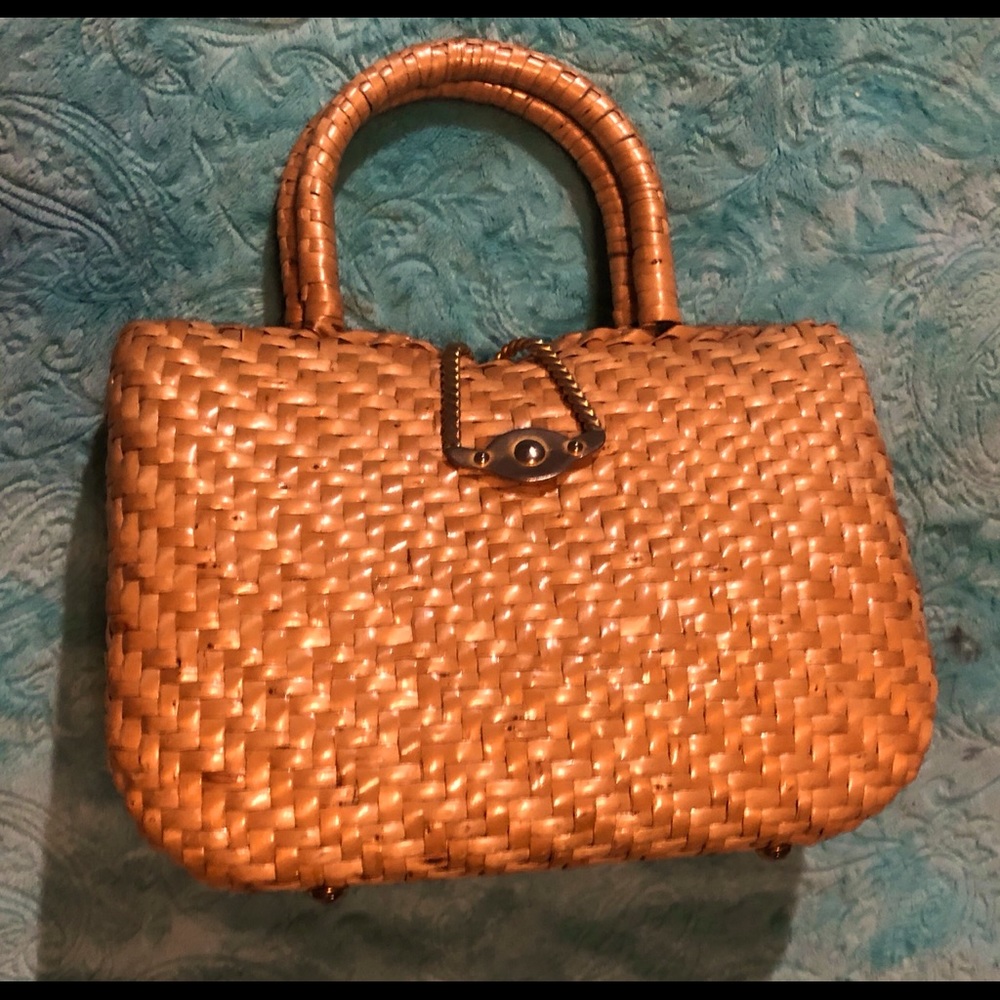 Vintage Woven Wicker Handbag